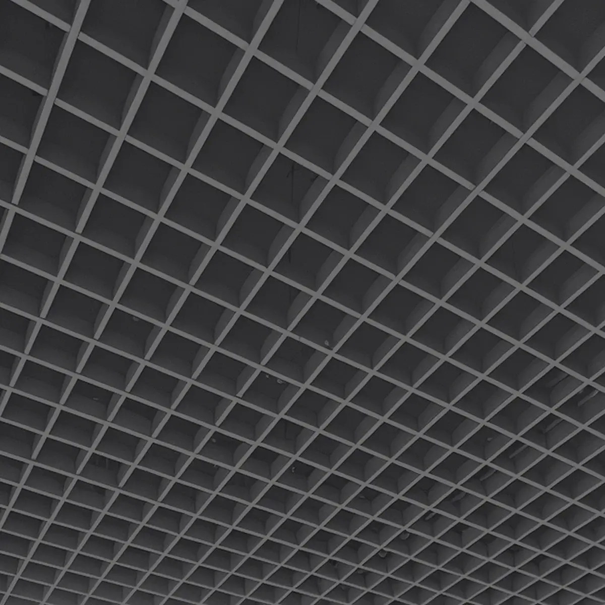 Профиль Грильято ПАПА 86х86 (высота 50 мм, ширина 10 мм), Эконом, черный, 600 мм