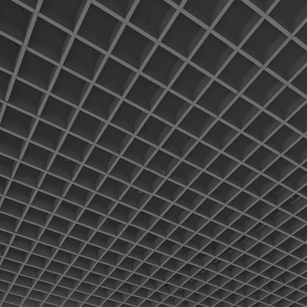 Профиль Грильято несущий 86х86 (высота 40 мм, ширина 10 мм), Эконом, черный, 2400 мм