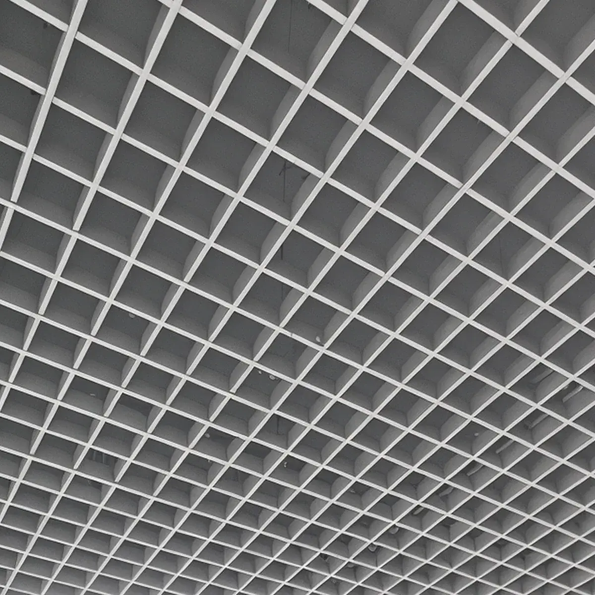 Профиль Грильято несущий 150х150 (высота 30 мм, ширина 10 мм), Эконом, белый матовый, 2400 мм